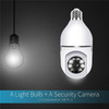 R17 360-Degree Panoramic Light Bulb Camera Wireless Webcam Remote WiFi Full Color Night Vision Indoor Monitor Support Tuya APP for Home Security