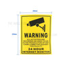 PVC Wallpaper Wall Paper Home CCTV Video Surveillance Security Camera Alarm Sticker - Yellow