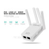 LV-WR09Q Wireless WiFi Repeater Router 300Mbps Network Signal Amplifier IEEE802.11 b/g/n with 4 Antenna WiFi Booster - EU Plug