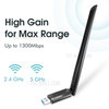EDUP EP-AC1687 1300Mbps WiFi Adapter USB 3.0 Dual Band 2.4G/5.8G Wireless Network Card 802.11AC WiFi Dongle for Laptop Desktop PC
