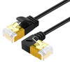 CABLECREATION CL0257 1.8m 90 Degree Gold Plated RJ45 LAN Cable Cat7 Gigabit Ethernet Cable 10Gbps Shielded Internet Network Patch Cord - Left Angle