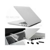 ENKAY HAT PRINCE Matte PC Full Body Case + Keyboard Film + Anti-dust Plugs for MacBook Pro 13.3" Retina A1425 - White