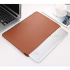 Simple PU Leather Laptop Sleeve Bag for MacBook 13.3-inch - Brown