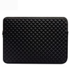 Stereo Grid PU Leather Shockproof Sleeve Bag for 15.4-inch MacBook Pro - Black