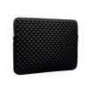Stereo Grid PU Leather Shockproof Sleeve Bag for 15.4-inch MacBook Pro - Black