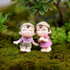 Lovers Smile Garden Dollhouse Decoration Moss Micro Landscape PVC Ornaments(Pink)