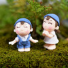 Lovers Smile Garden Dollhouse Decoration Moss Micro Landscape PVC Ornaments(Blue)