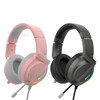 AJAZZ AX365 USB Gaming Headset 7.1 Stereo Surround Sound RGB Light Headphone - Pink