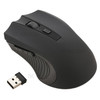 W7 800/1200/1600 DPI 6-Key Optical Wireless Gaming Mouse with 2.4G USB Receiver - Black