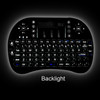 RII Mini I8+ BT Bluetooth Wireless Touchpad Keyboard with Backlight for Computer Laptop Tablet Phone - Black