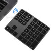 Aluminium 34-Key Wireless Numeric Bluetooth Keyboard Keypad for Windows/iOS/Android - Black