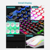 D290 Keyboard and Mouse Combo with Wired 104 Keys Backlight Punk Keyboard Wired Colorful 3D Mouse - Black