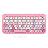 MOFII Honey BT Wireless Bluetooth Keyboard Universal Compact Keyboard with Mixed Color 83 Keys Hexagon Keycaps for Phone/Tablet/Laptop - Pink