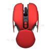 2.4G Wireless Mouse USB Rechargeable Ergonomic PC Laptop Mouse 10m Transmission Distance 3-level Adjustable DPI - Red
