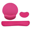 Ergonomic Memory Foam Keyboard Wrist Rest Mouse Pad Set Anti-slip Rubber Base Wrist Pad - Rose