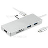 Type-C to 4K HDMI + 3 USB 3.0 Ports + TF / SD Card Reader USB Hub Adapter for Macbook Pro