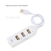 4-Ports USB Hub USB 2.0/1.1 Splitter Supports Charging 480Mbps High Speed Data Transfer Rate - Black