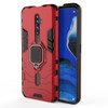 For OPPO Reno2 Z Shockproof PC + TPU Protective Case with Magnetic Ring Holder(Red)