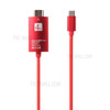 2m USB Type-C to HDMI 4K HD High Speed Conversion Cable for Samsung Xiaomi Huawei - Red