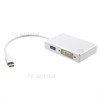 Type-C to HDMI + VGA + DVI + USB3.0 4-in-1 Adapter Type-C Hub for MacBook/MacBook Pro