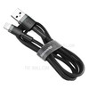 BASEUS Cafule Series 2M Lightning 8 Pin Data Sync Charging Cable for iPhone X/8/8 Plus - Black / Grey