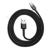 BASEUS Cafule Series 1M 3A Type-C Data Sync Charging Cable for Huawei Xiaomi etc - Grey / Black