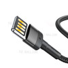 BASEUS Cafule Series 1M 2.4A Lightning 8 Pin Data Sync Charging Cable for iPhone iPad iPod - Grey / Black
