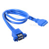 Stackable USB 3.0 Female Panel Type to Motherboard 20Pin Header Cable Dual Ports 50cm