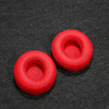 Replacement Protein Leather Memory Foam Around Ear Cups Cushion for Beats SOLO 2 / 3 Wireless On Ear Headphone - Red