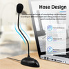 Wired Computer Microphone Desktop Capacitive Microphone 3.5mm Interface for Lecture Conference Voice Chat