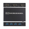 AIMOS AM-KVM 201CL 2-in-1 HDMI/USB KVM Switch Support HD 2Kx4K 2 Hosts Share 1 Monitor/Keyboard and Mouse Set