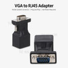 Stable Durable 2PCS VGA to RJ45 Adapter VGA Male to RJ45 Adapter Ethernet Port Converter CAT5e CAT6 Network Cable Adapter