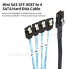 Mini SAS SFF-8087 to 4 SATA Hard Disk Cable Server Data Multiple Ports Cable - 1M