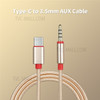 Type C to 3.5mm TRRS Male Aux Cable 3.12ft Type C Adapter to 3.5mm Headphone Stereo Cord Car - Black