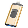 RICHWELL R-01B 128GB Retractable USB Memory Stick USB 3.0 Flash Drive External Storage Thumb Drive Photo Stick for Phone Computer - Gold