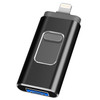 RICHWELL R-01B 8GB High Speed USB 3.0 Flash Drive 3 in 1 Photo Stick for iPhone Android PC Memory Stick - Black