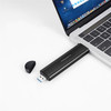 2 in 1 Type-C + USB M.2 SSD Enclosure NVME / SATA External Hard Drive Case 2242 / 2260 / 2280 - Black