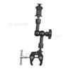 7-inch Friction Arm Adjustable Articulating Arm Plier Clip Clamp Mount for Field Monitor LED Light Flash Microphone