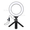 PULUZ PKT3059B 6.2-inch 16cm USB 3 Modes Dimmable Vlogging Photography Video LED Ring Lights + Tripod Mount Kit