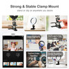 6inch LED Selfie Ring Light with Phone Holder Metal Support Remote Shutter Clamp Mount