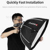 TRIOPO KS55 55cm Portable Outdoor Octagon Umbrella Softbox Flash Speedlite Soft Box Reflector for Photo Studio
