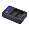 BP-511/511A Battery USB Double-Bay Charger with LCD Display for Canon EOS 300D 20D 30D etc