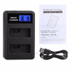 LP-E5 Battery Double-Bay USB Charger with LCD Display for Canon EOS 1000D 450D 500D etc