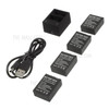 Dual Battery Charger + 4PCs Batteries + Mini USB Cable Kit for GoPro Hero 3 / 3+