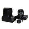 PU Leather Camera Cover + Strap for Canon EOSM/EOSM2/EOSM 10 with 15-45mm Lens - Black