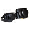 Protective Leather Camera Case Bag with Strap for Panasonic LX100 - Black