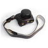 Protective Leather Camera Case Bag with Shoulder Strap for Nikon J5 (10-30mm) - Black