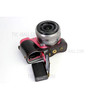 PU Leather Camera Case + Strap for Sony NEX-3N/Alpha a5000/Alpha a5100 with 16-50mm Lens - Black