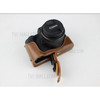 Half Camera PU Leather Protective Case for Canon EOS M50 - Brown