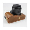Half Camera PU Leather Protective Case for Canon EOS M50 - Brown